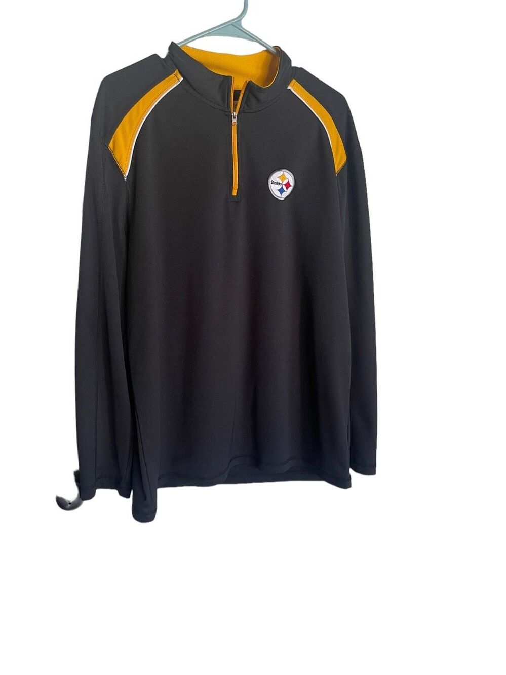 NFL Team Apparel Mens Black Long Sleeve Pittsburgh Steelers Sweatshirt XL